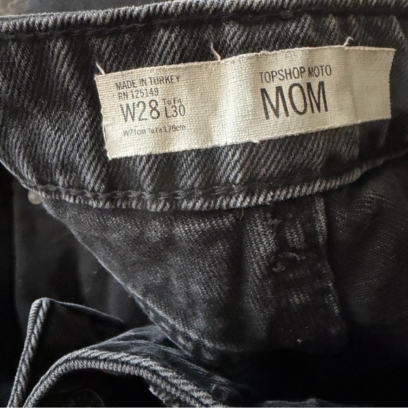 TopShop Moto MOM Floral Embroidered Black Jeans - Picture 4 of 4